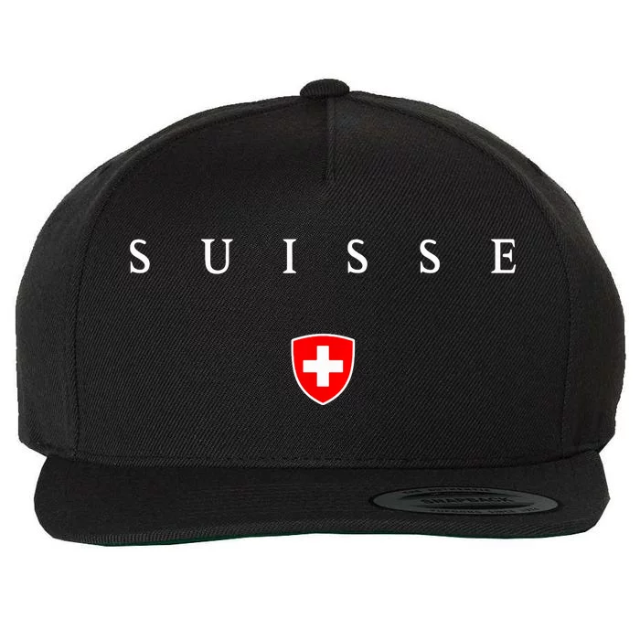 Switzerland Suisse Wool Snapback Cap