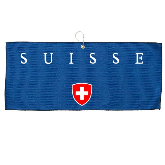 Switzerland Suisse Large Microfiber Waffle Golf Towel