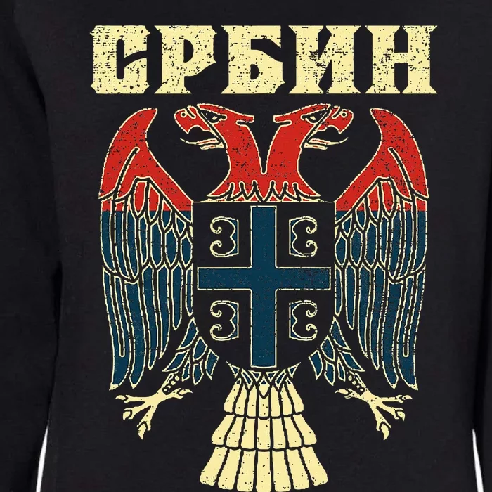 Serbia Srbija Serbian Serbian Eagle Flag Cccc Cyrillic Womens California Wash Sweatshirt