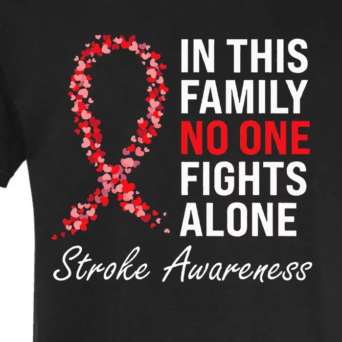 Stroke Survivor Stroke Awareness Red Ribbon Garment-Dyed Heavyweight T-Shirt