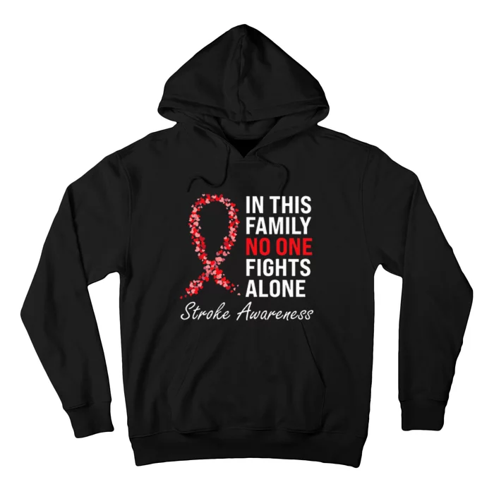 Stroke Survivor Stroke Awareness Red Ribbon Hoodie