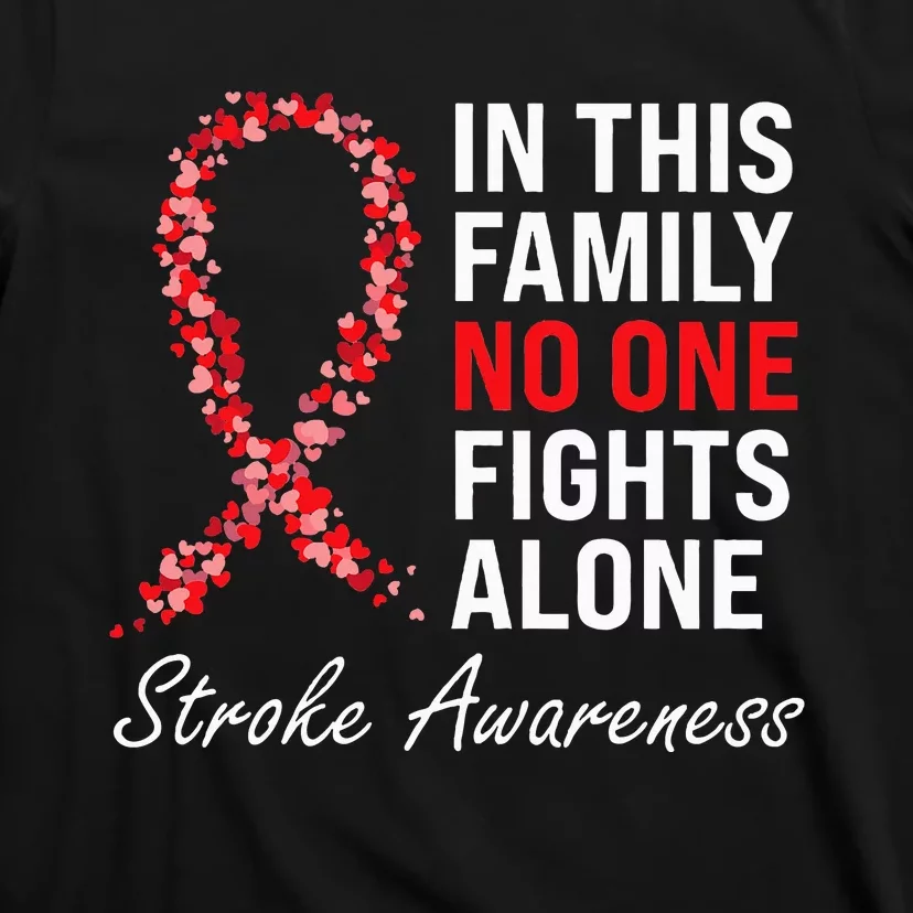 Stroke Survivor Stroke Awareness Red Ribbon T-Shirt