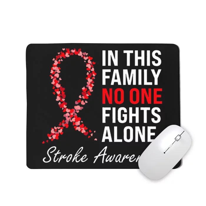 Stroke Survivor Stroke Awareness Red Ribbon Mousepad