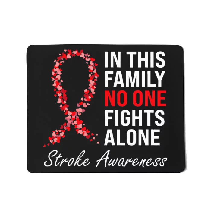 Stroke Survivor Stroke Awareness Red Ribbon Mousepad