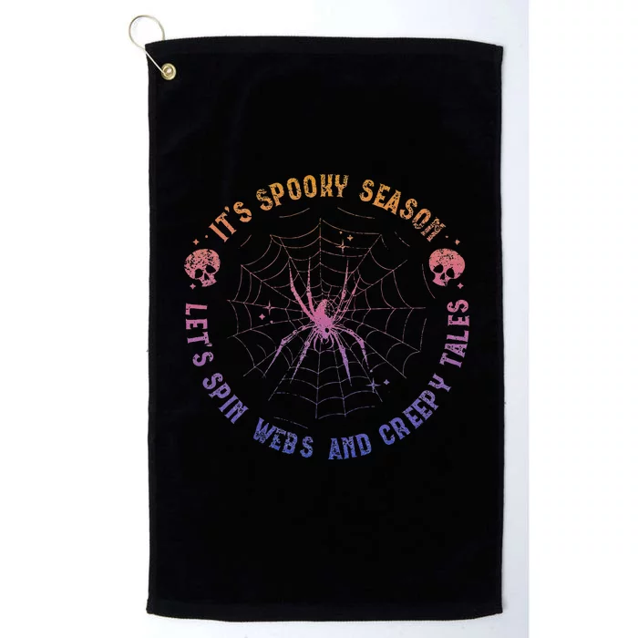 Spooky Season Spin Webs Creepy Tales Halloween Spider Lover Platinum Collection Golf Towel