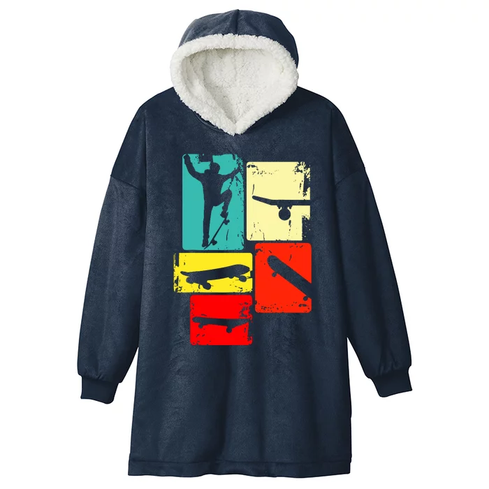 Skater Skateboarder Hooded Wearable Blanket