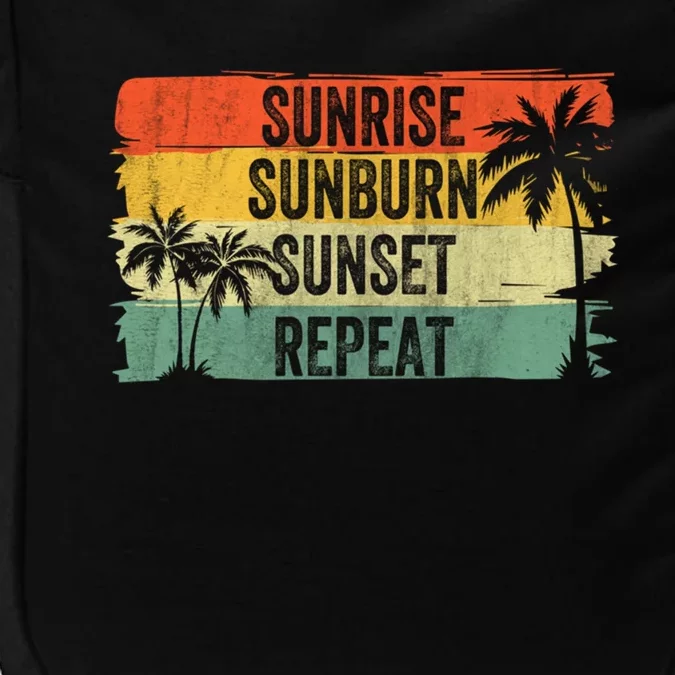 Sunrise Sunburn Sunset Repeat Summer Vacation Beach Outfit Gift Impact Tech Backpack