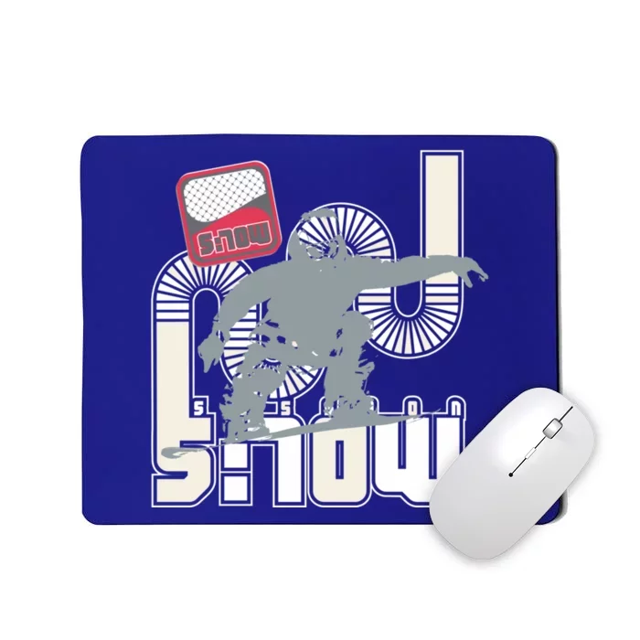 Snow Skiing Ski Graphic Gift Mousepad