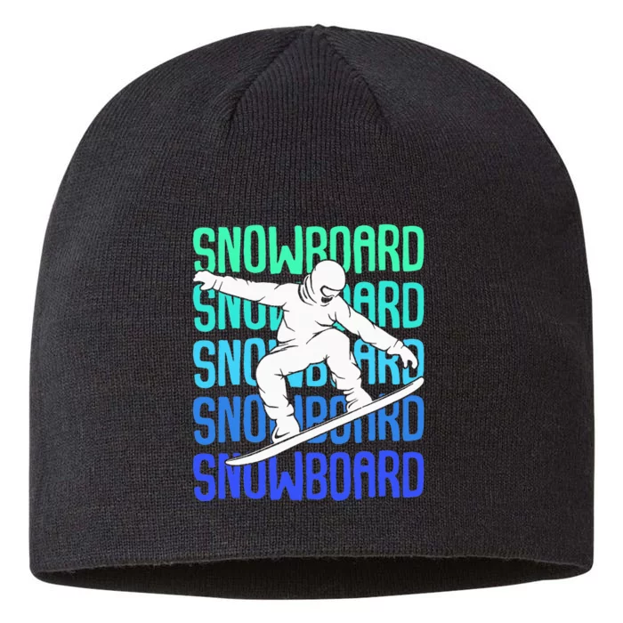 Snowboard Snowboarder Snowboarding 8 1/2in Sustainable Knit Beanie