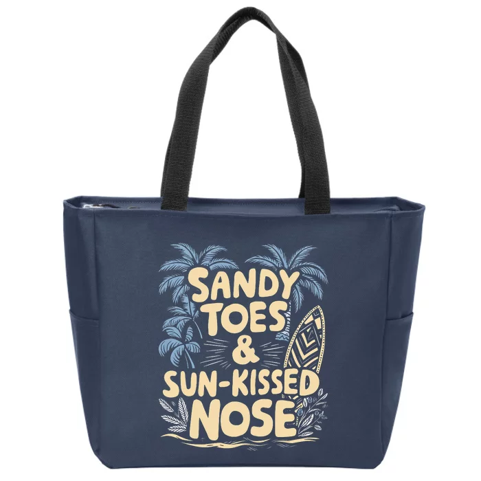 Surfing Summer Zip Tote Bag