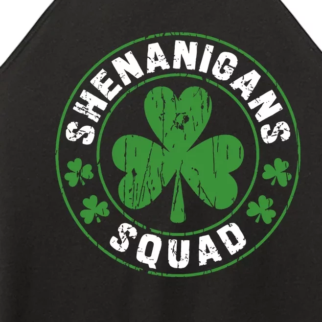 Shenanigans Squad Shamrocks Irish Funny St Patricks Day Women’s Perfect Tri Rocker Tank