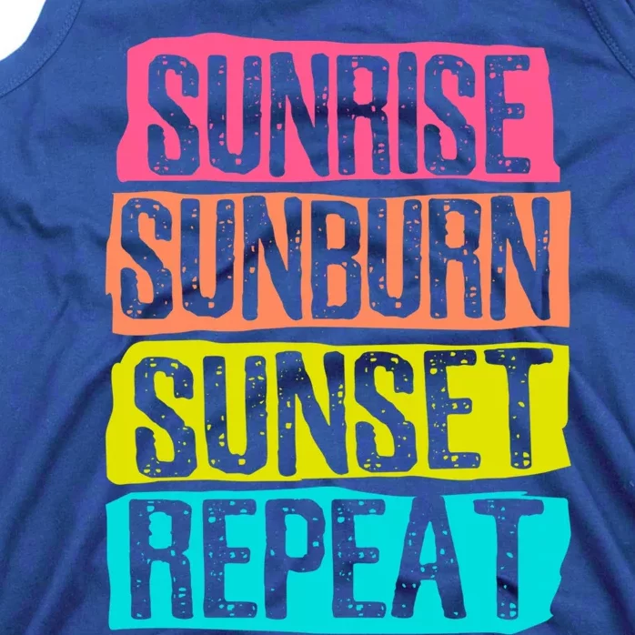 Sunrise Sunburn Sunset Repeat Summer Vacation Tourist Sun Gift Tank Top