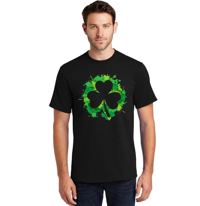 Splash Shamrock Saint Patrick's St Patty's Day Tall T-Shirt