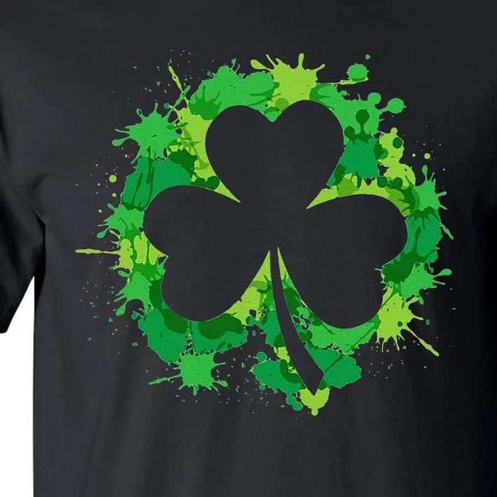 Splash Shamrock Saint Patrick's St Patty's Day Tall T-Shirt