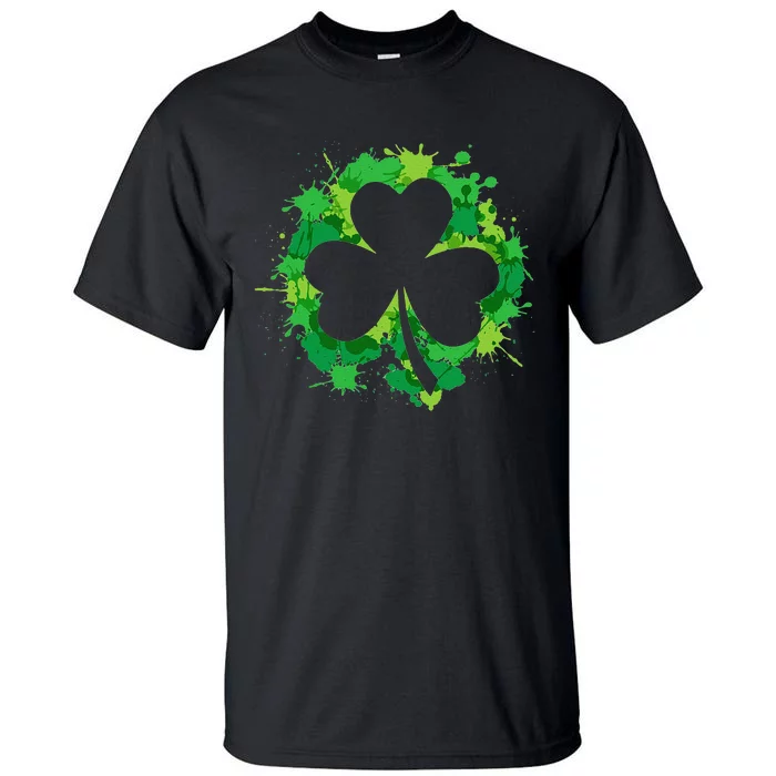 Splash Shamrock Saint Patrick's St Patty's Day Tall T-Shirt