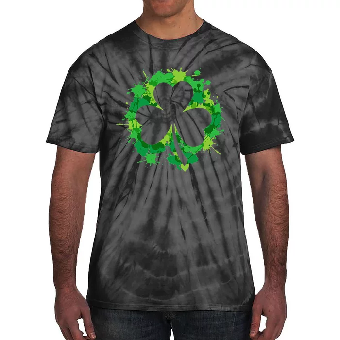 Splash Shamrock Saint Patrick's St Patty's Day Tie-Dye T-Shirt