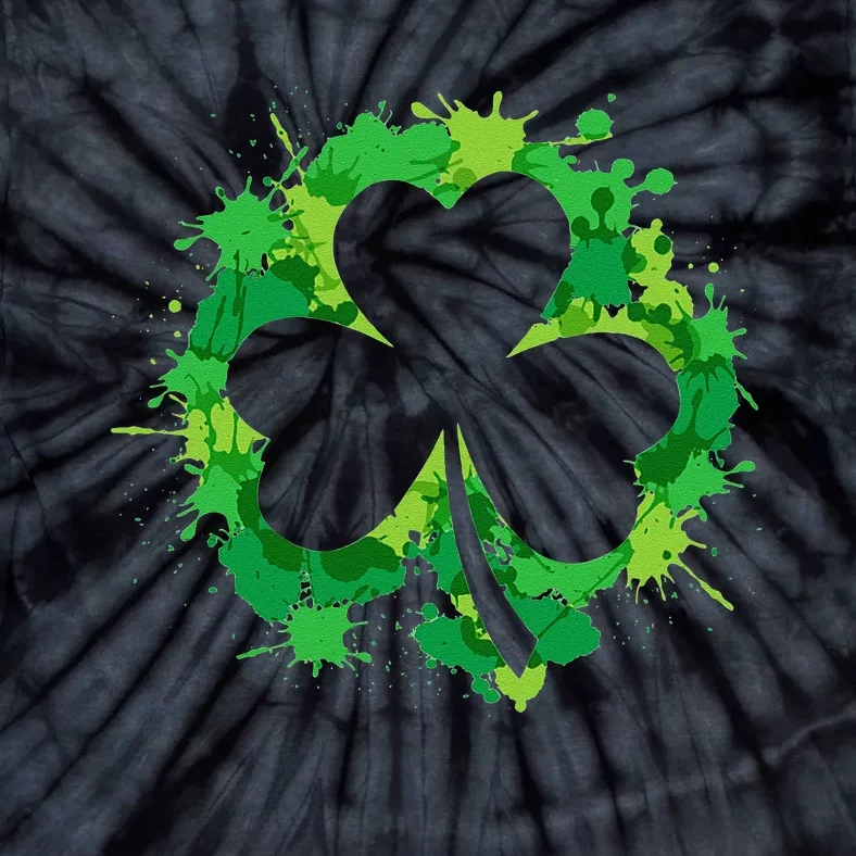 Splash Shamrock Saint Patrick's St Patty's Day Tie-Dye T-Shirt