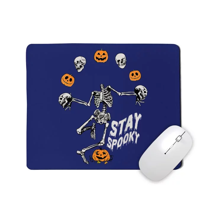 Stay Spooky Skeleton Shirt Trick Treat Halloween Skull Hand Mousepad