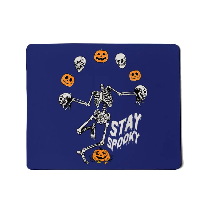 Stay Spooky Skeleton Shirt Trick Treat Halloween Skull Hand Mousepad