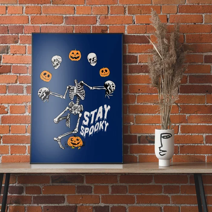 Stay Spooky Skeleton Shirt Trick Treat Halloween Skull Hand Poster