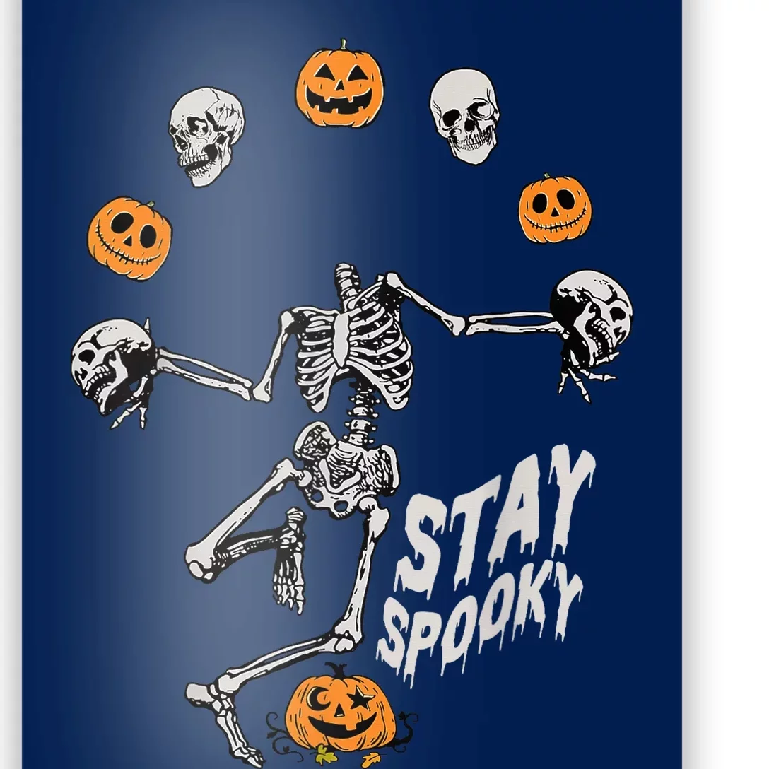 Stay Spooky Skeleton Shirt Trick Treat Halloween Skull Hand Poster