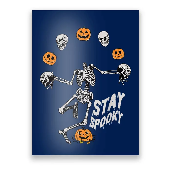 Stay Spooky Skeleton Shirt Trick Treat Halloween Skull Hand Poster