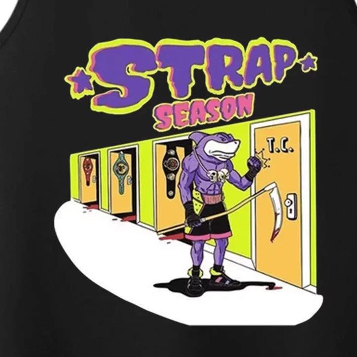 Strap Season Strap Season Funny Shark Boxing Performance Tank