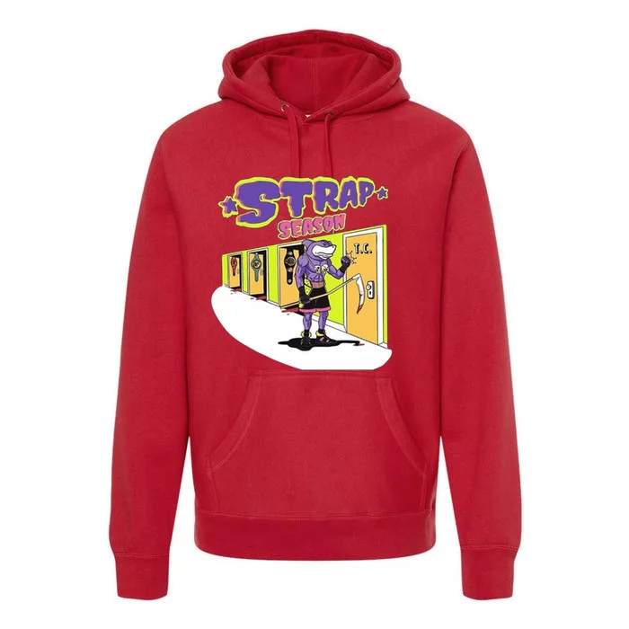 Strap Season Strap Season Funny Shark Boxing Premium Hoodie