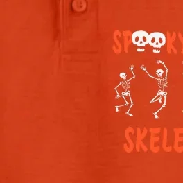 Spooky Scary Skeletons Dance Halloween Day Dry Zone Grid Performance Polo