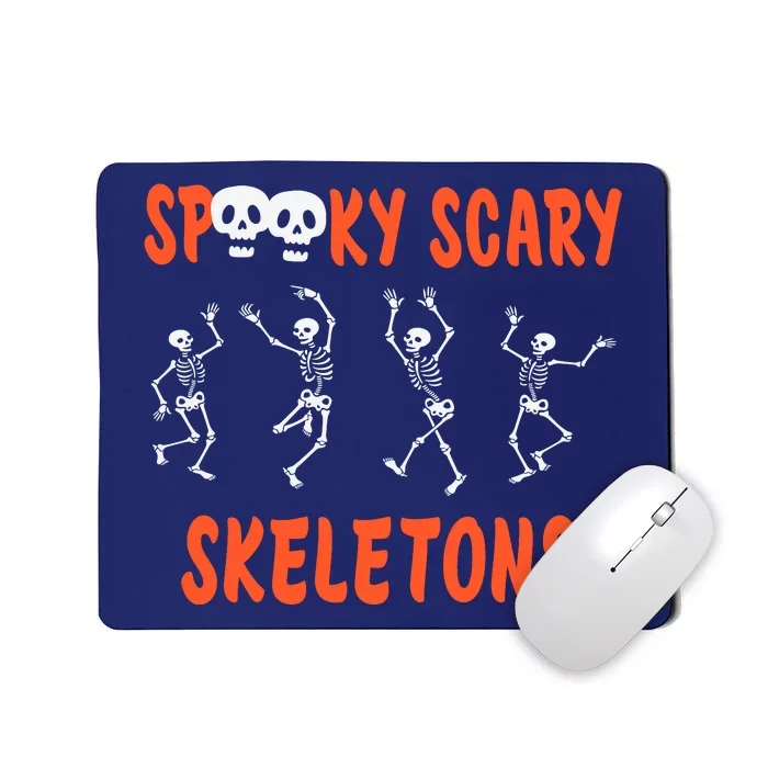 Spooky Scary Skeletons Dance Halloween Day Mousepad