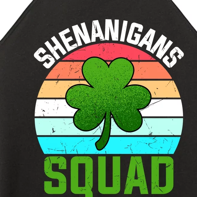 Shenanigans Squad Shamrocks Funny St Patricks Day Women’s Perfect Tri Rocker Tank