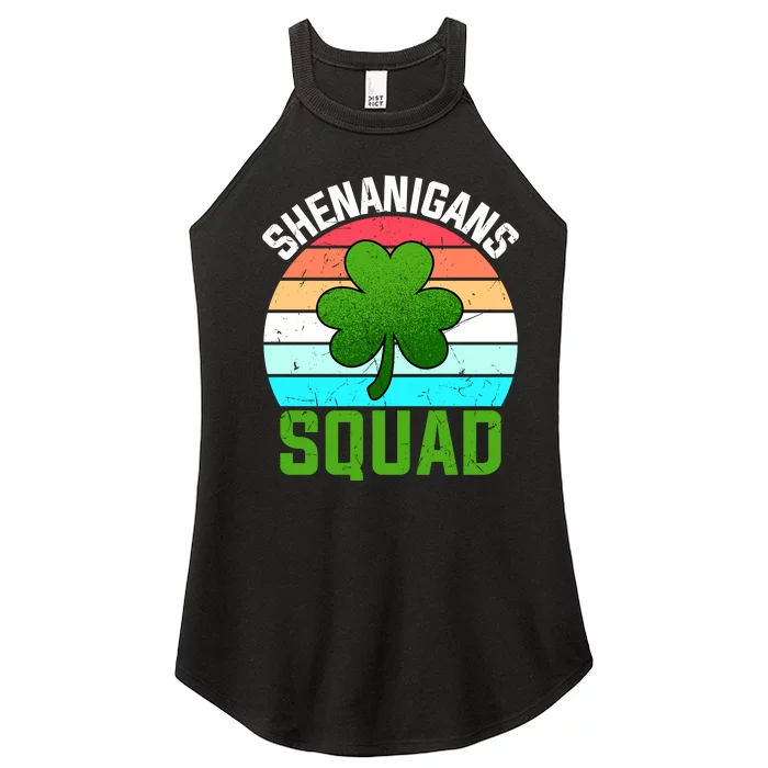 Shenanigans Squad Shamrocks Funny St Patricks Day Women’s Perfect Tri Rocker Tank