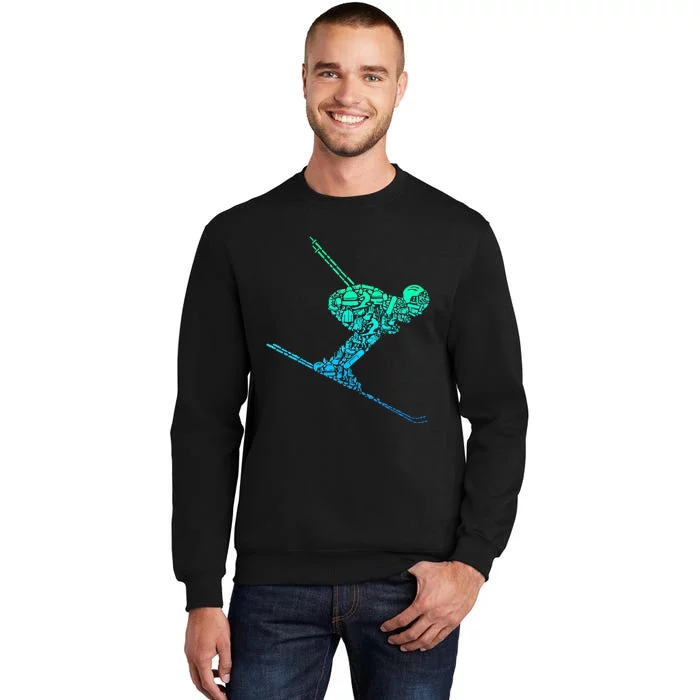 Skiing Skiers Skiing Tall Sweatshirt