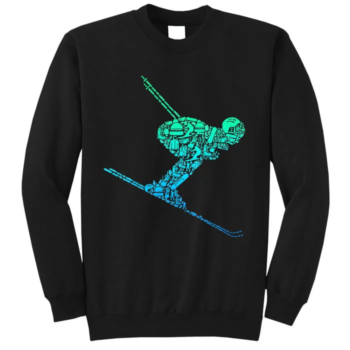 Skiing Skiers Skiing Tall Sweatshirt