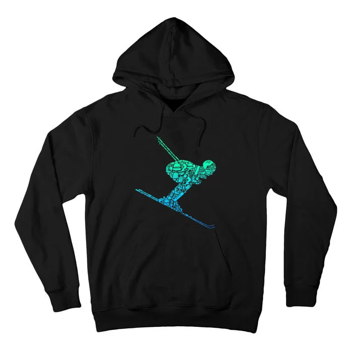 Skiing Skiers Skiing Tall Hoodie