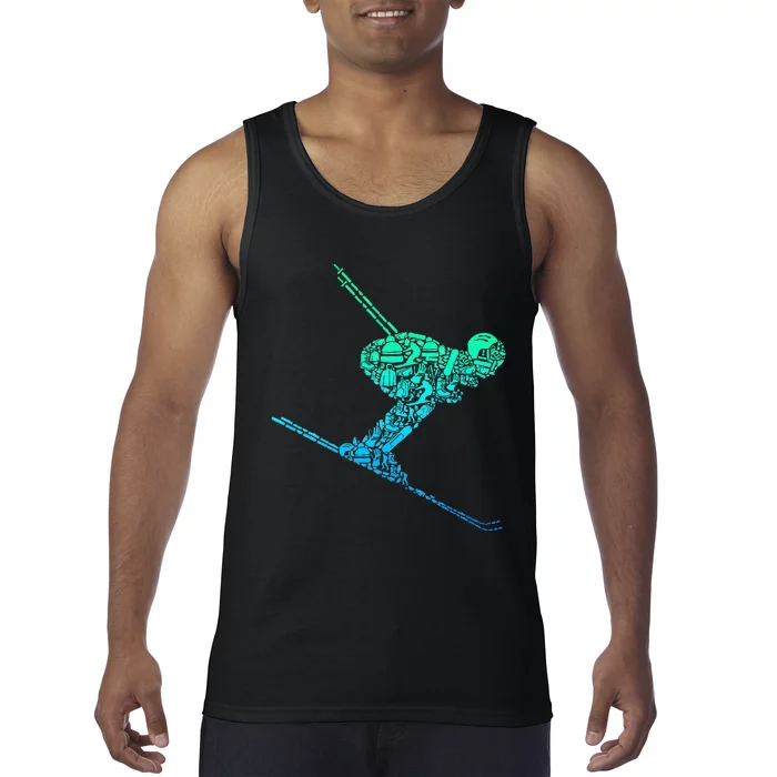 Skiing Skiers Skiing Tank Top