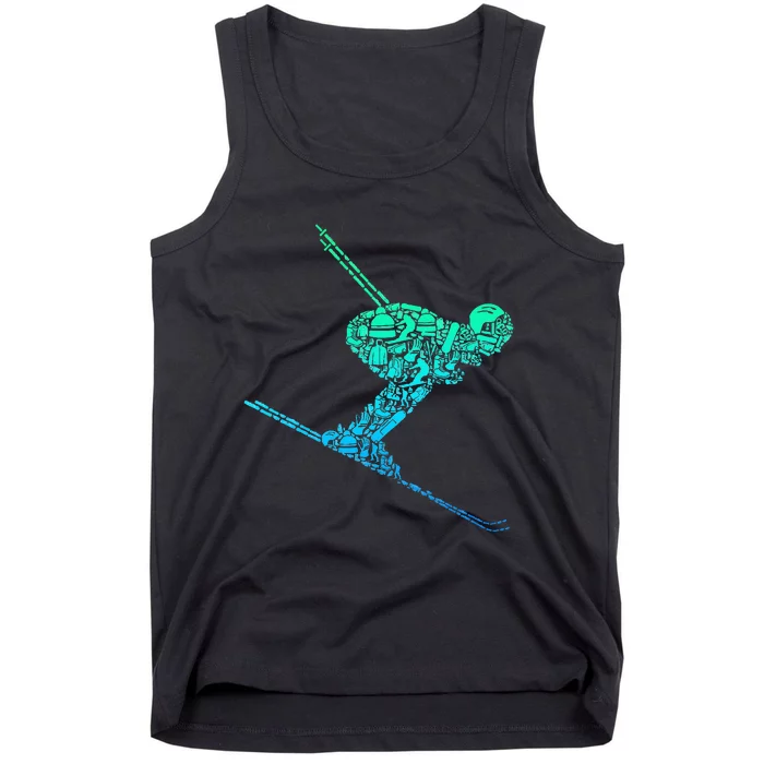 Skiing Skiers Skiing Tank Top