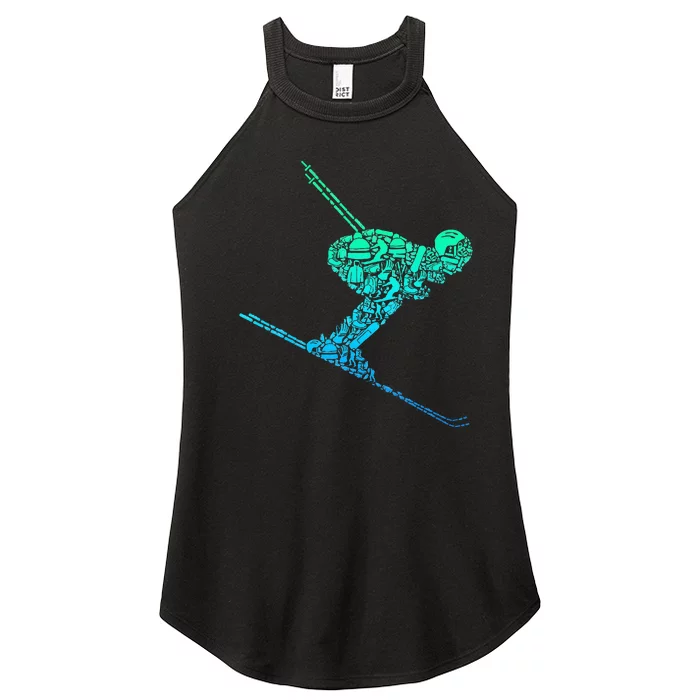 Skiing Skiers Skiing Women’s Perfect Tri Rocker Tank