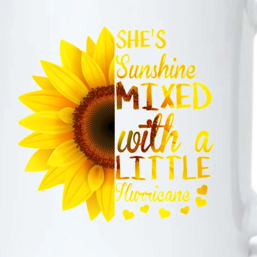 She Sunflower Sunshine Mixed With A Little Hurricane Gift Black Color Changing Mug