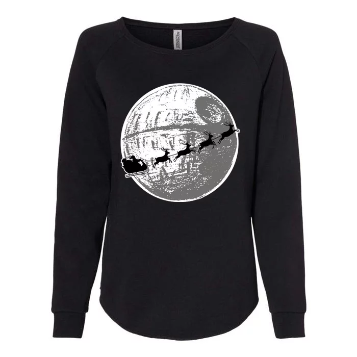 Santas Sleigh Space Star Planet Womens California Wash Sweatshirt