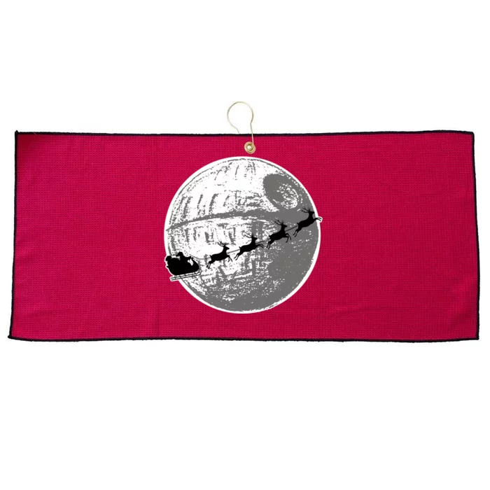 Santas Sleigh Space Star Planet Large Microfiber Waffle Golf Towel