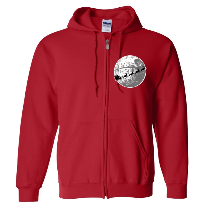 Santas Sleigh Space Star Planet Full Zip Hoodie