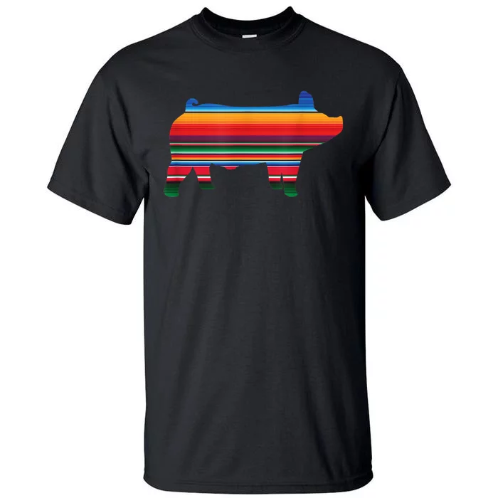 Show Swine Serape Pig Tall T-Shirt