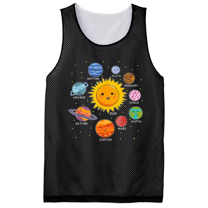 Solar System Space Planets For Stem Mesh Reversible Basketball Jersey Tank