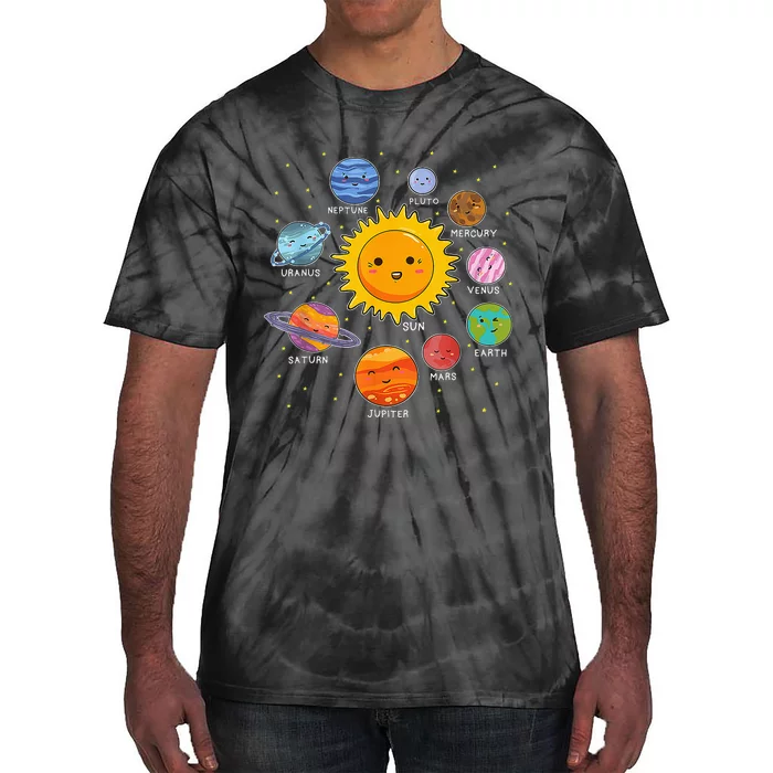 Solar System Space Planets For Stem Tie-Dye T-Shirt