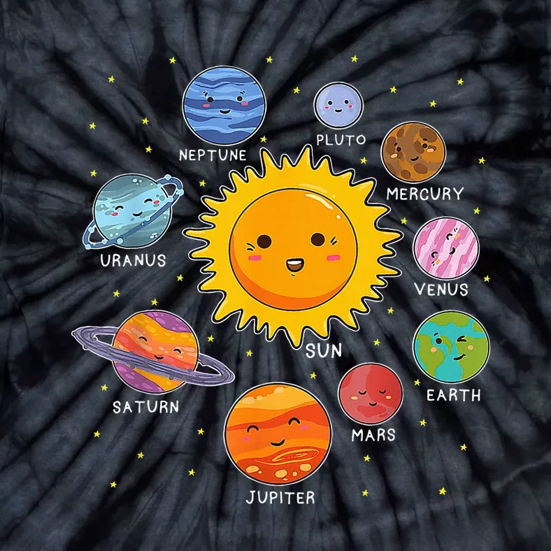 Solar System Space Planets For Stem Tie-Dye T-Shirt