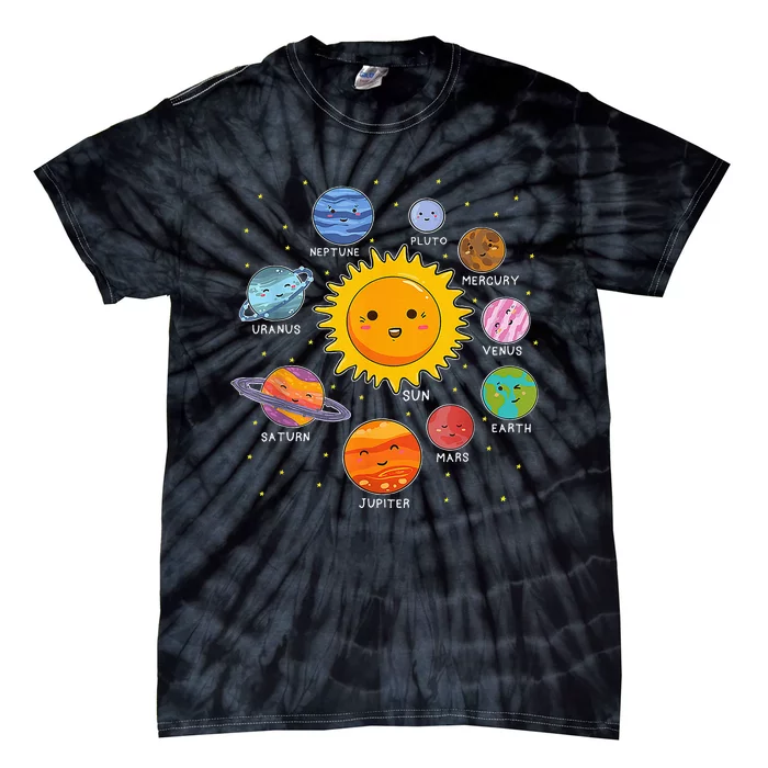 Solar System Space Planets For Stem Tie-Dye T-Shirt