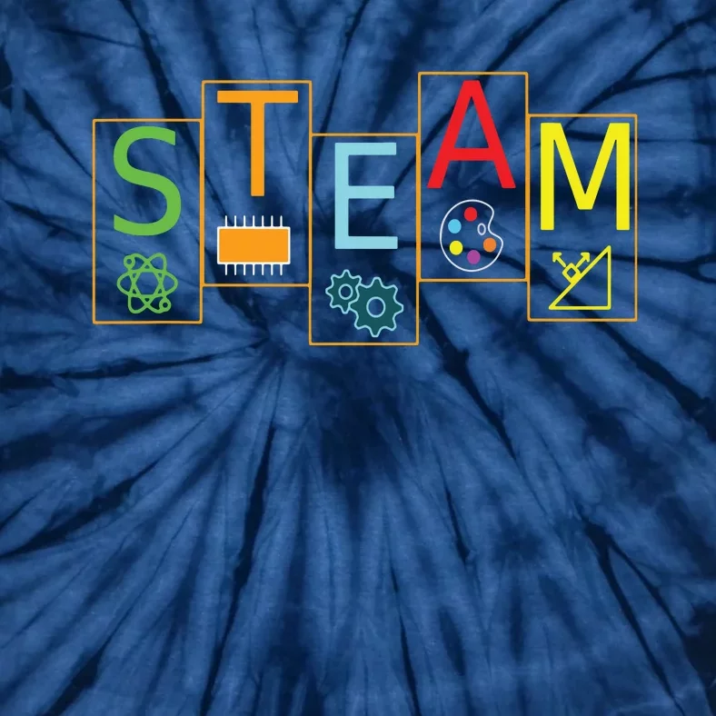 STEAM Symbols STEM Science Engineering ART Math Tee Tie-Dye T-Shirt