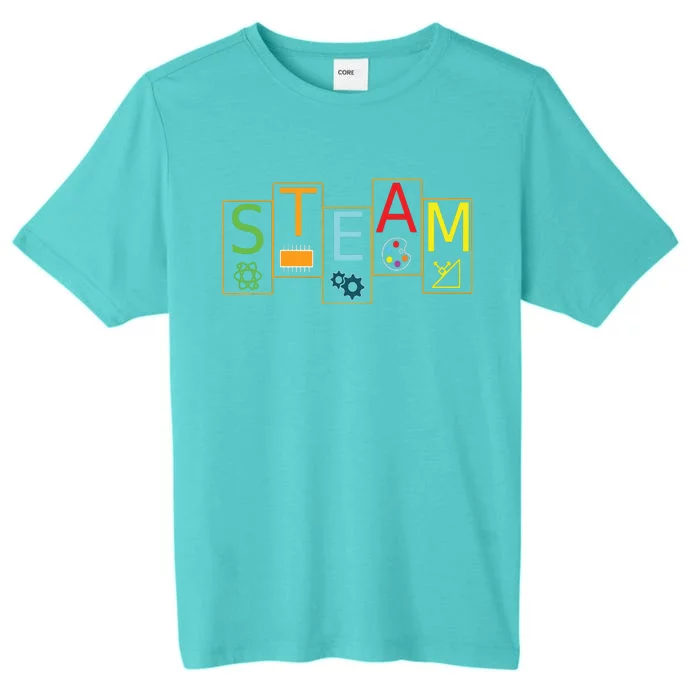 STEAM Symbols STEM Science Engineering ART Math Tee ChromaSoft Performance T-Shirt