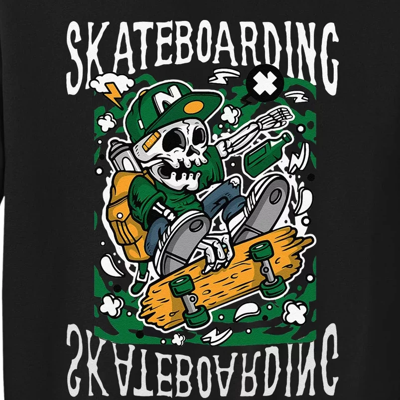 SkateBoarding Skull SkateBoard Santa Cruz Street Wear Sweatshirt